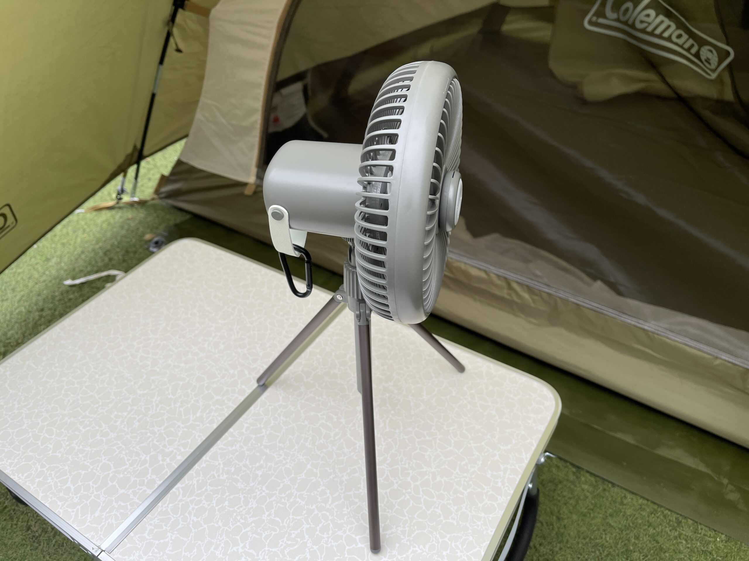 テント吊り下げ扇風機