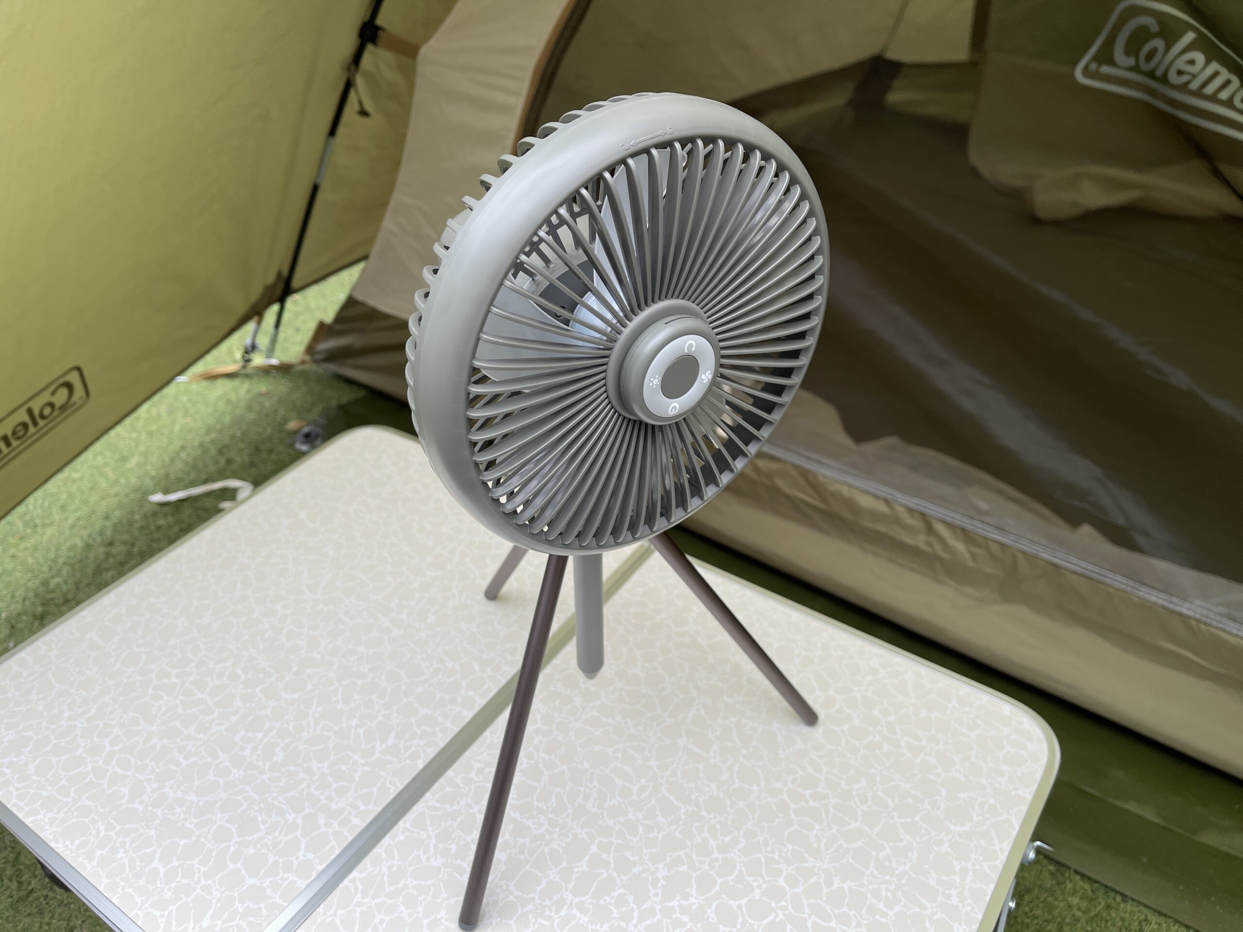 テント吊り下げ扇風機