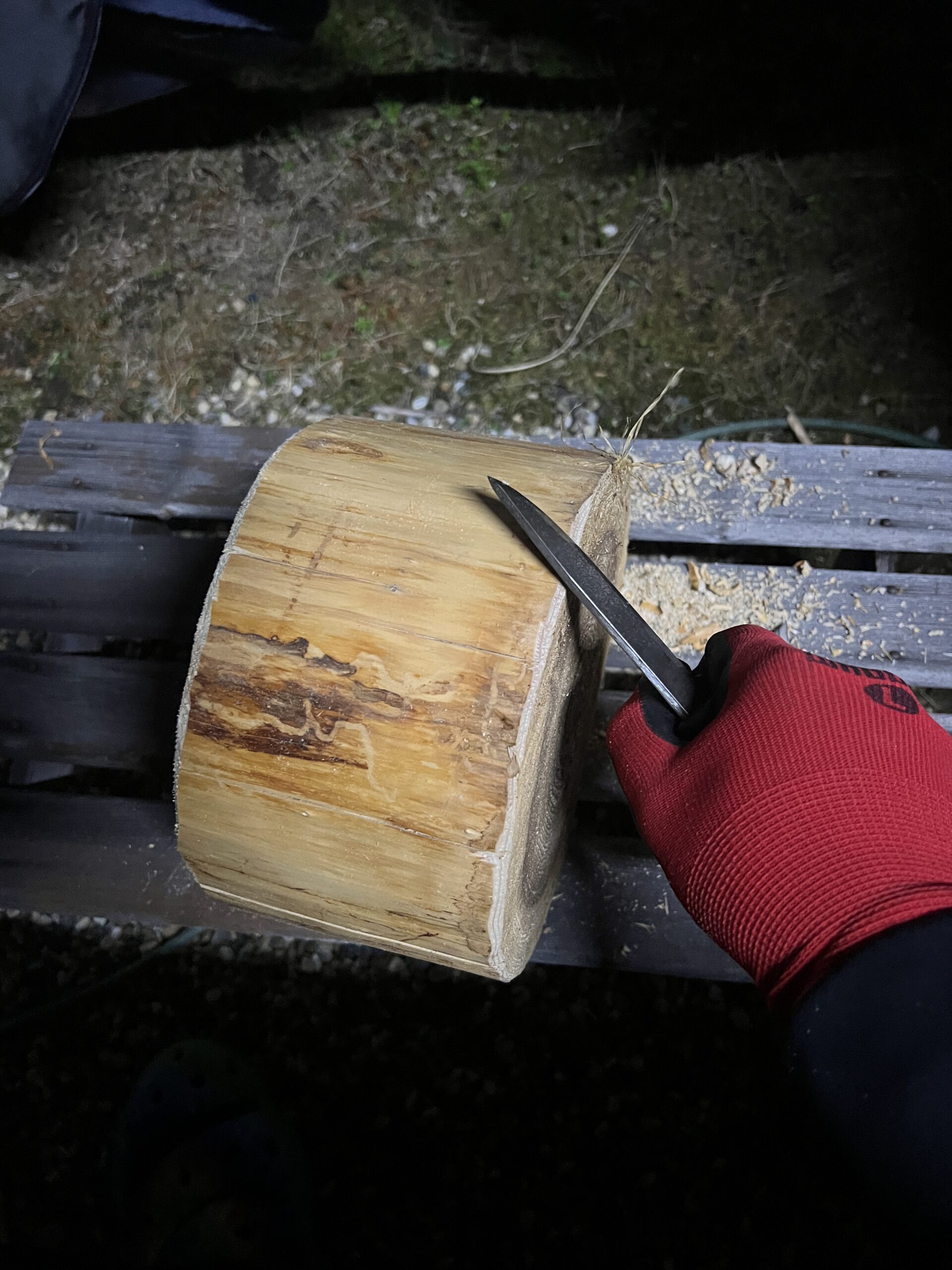 手作り薪割り台