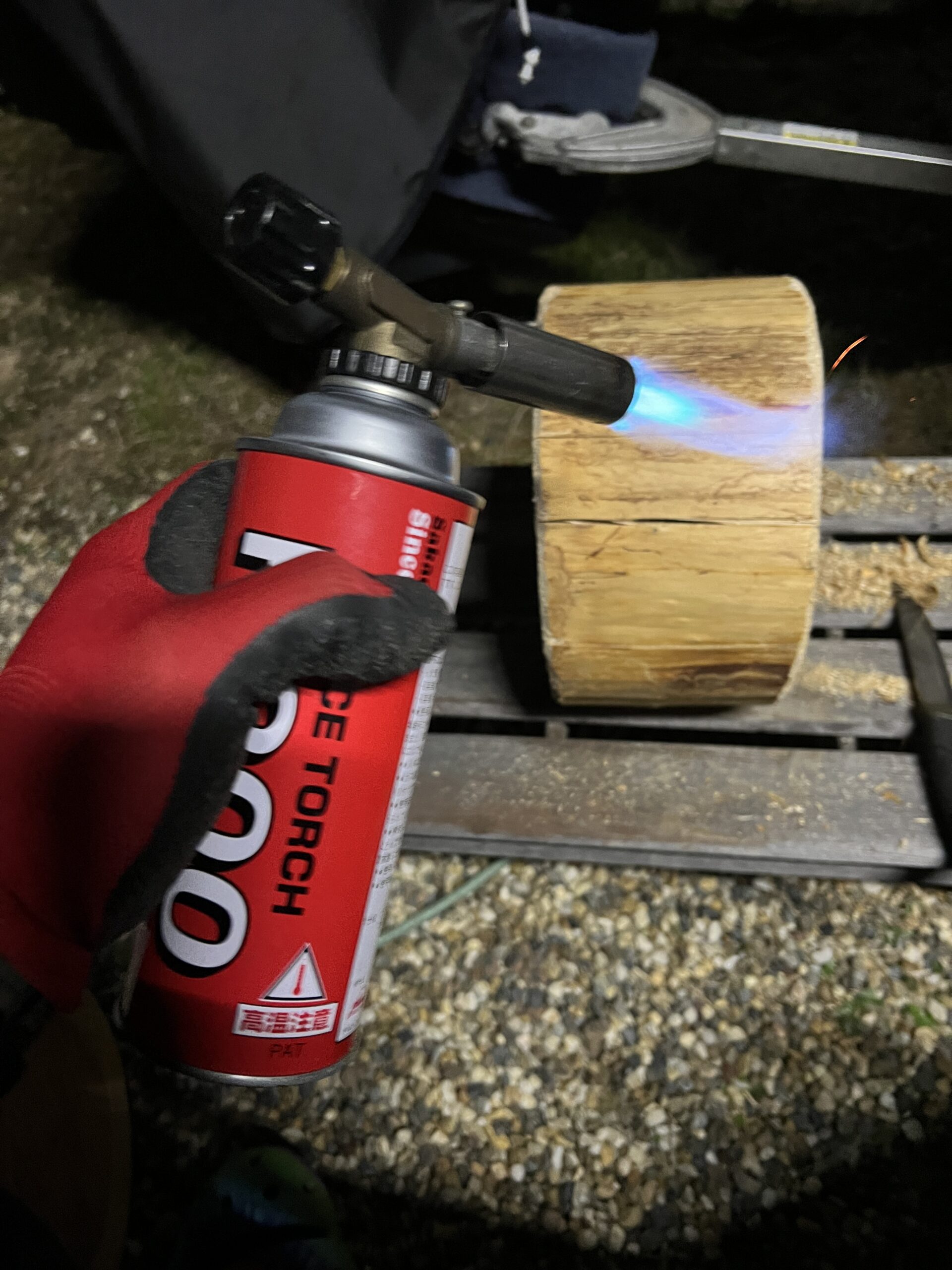 手作り薪割り台