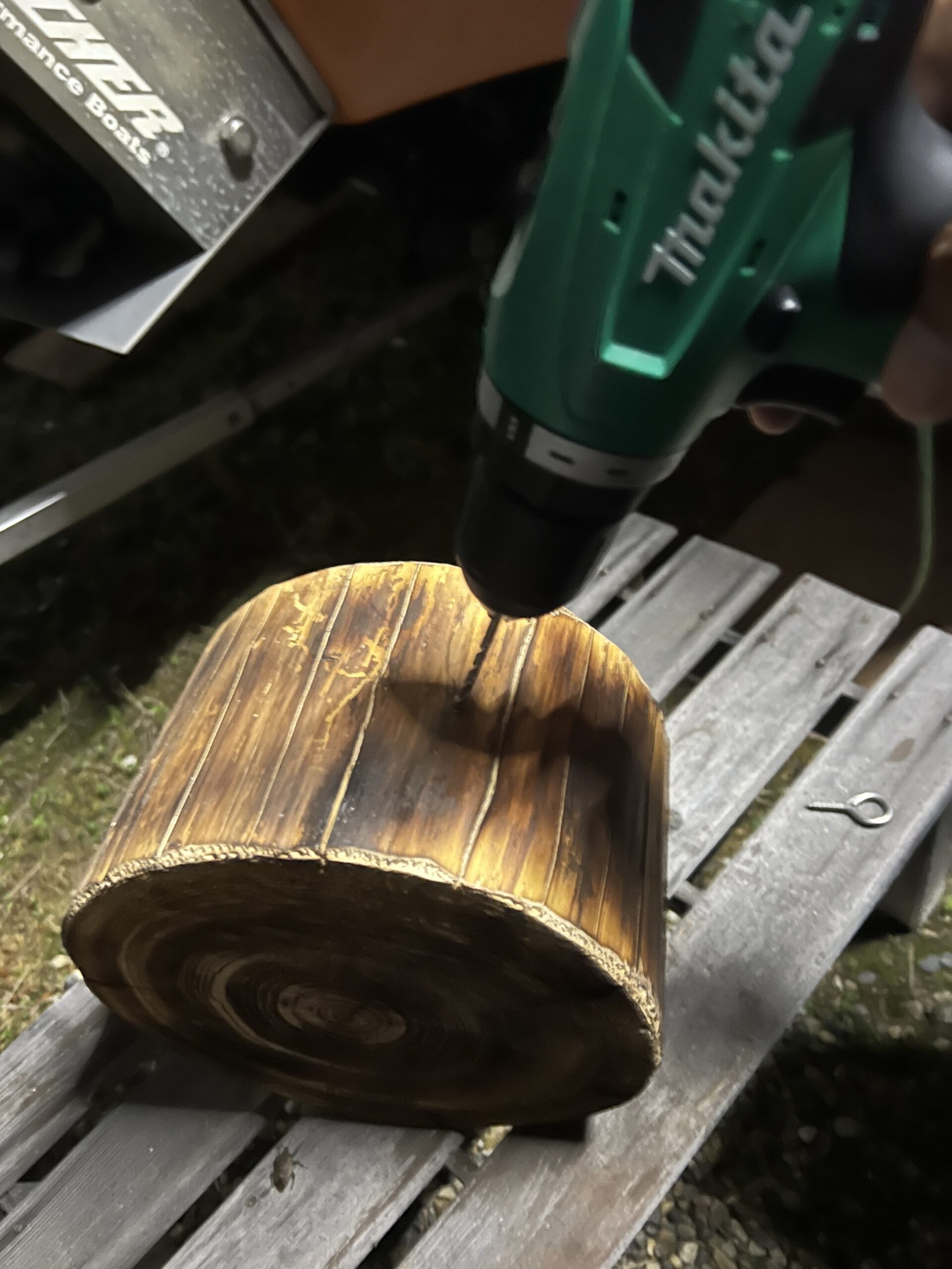 手作り薪割り台