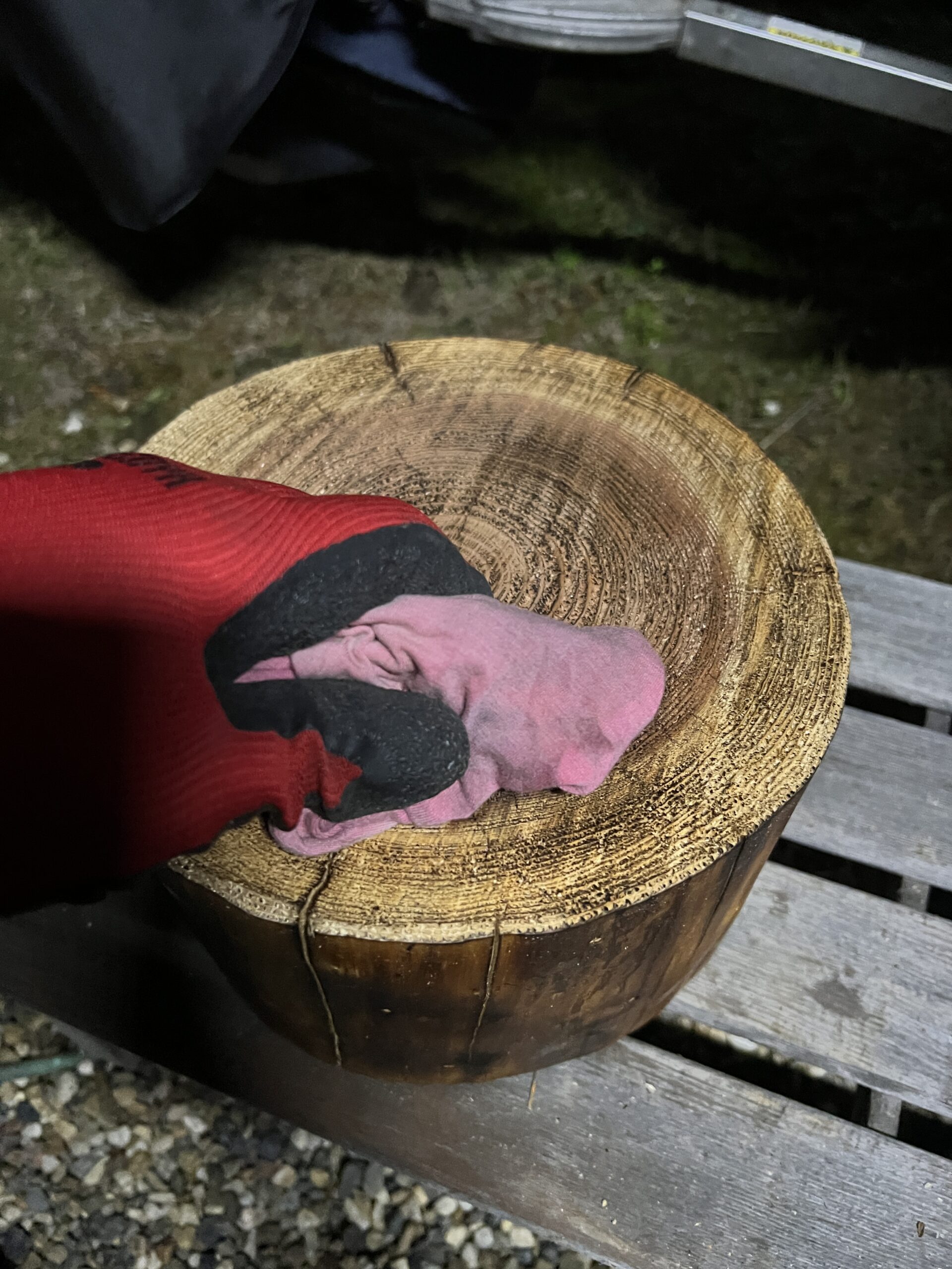 手作り薪割り台