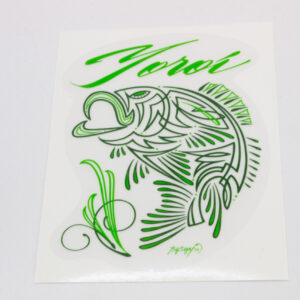 BIGSIGN×YOROIコラボ ピンストライプステッカー(ブラックバス)