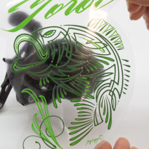 BIGSIGN×YOROIコラボ ピンストライプステッカー(ブラックバス)