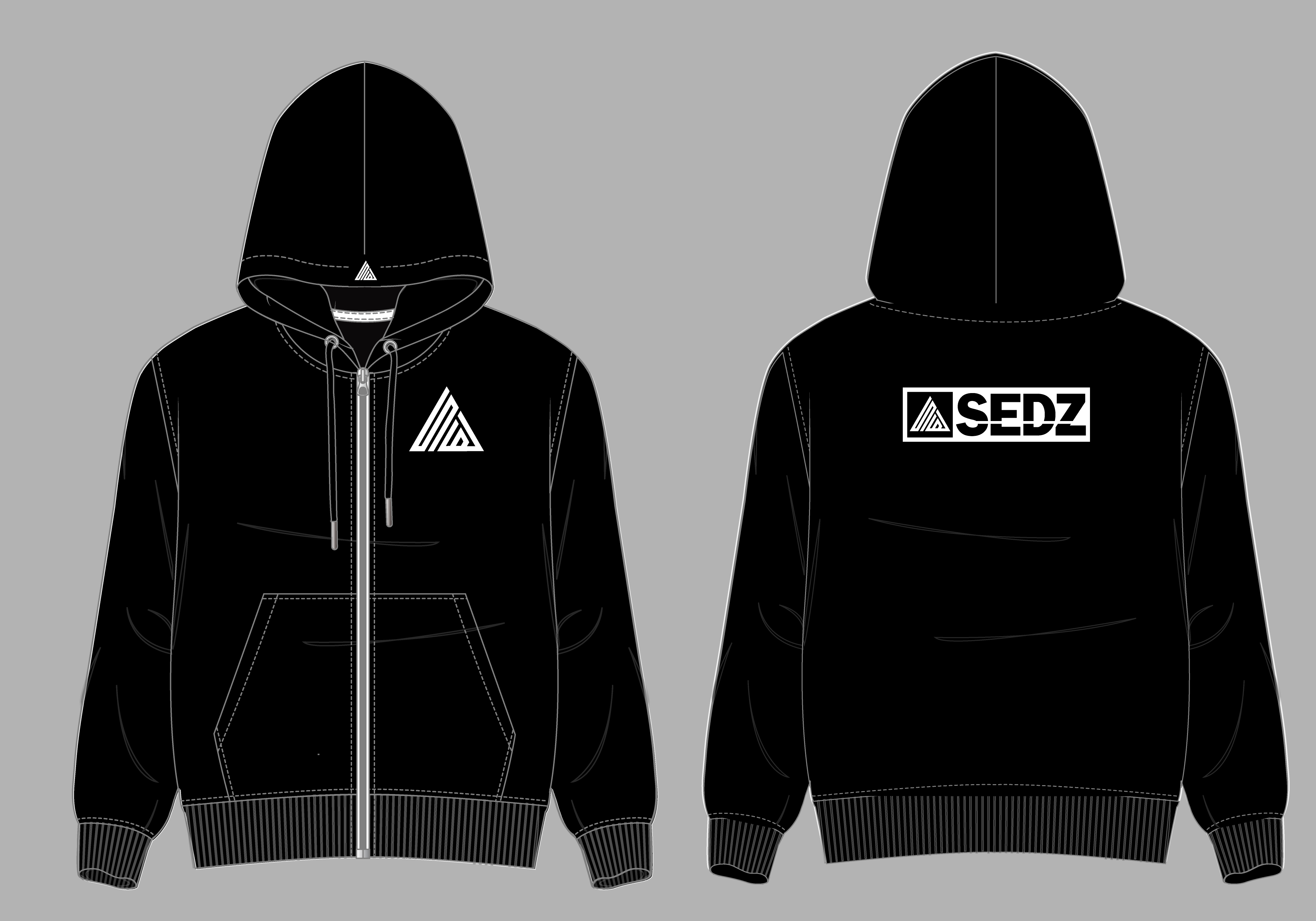 SEDZパーカーブラック