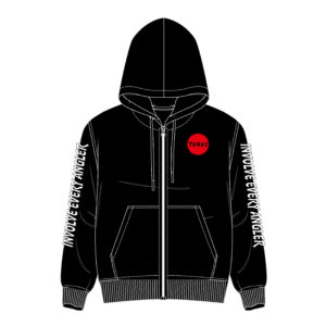 鎧YOROI 日の丸デザイン パーカー